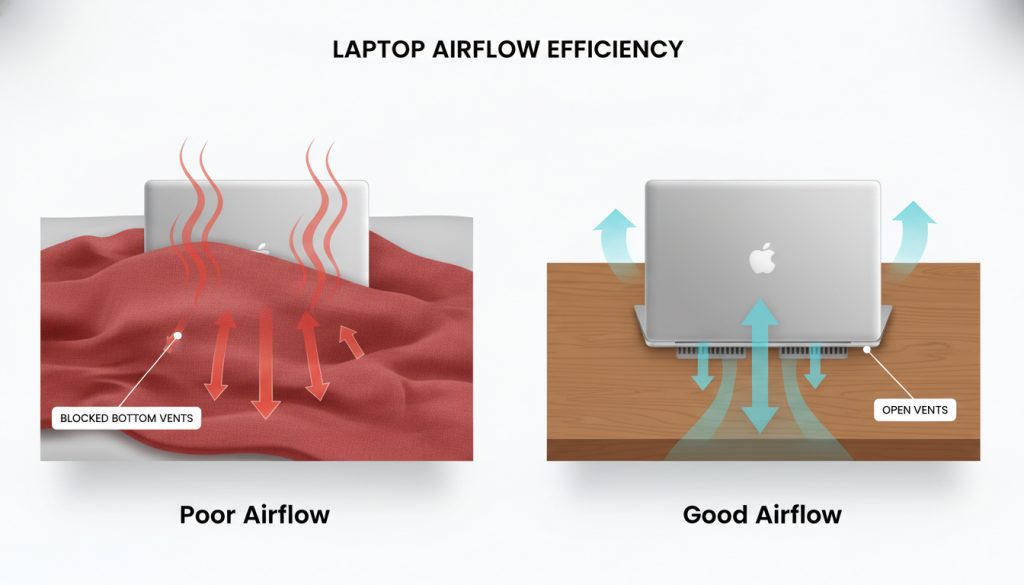 Overheating Laptop Fixes for Cooler Performance: Maintaining Proper Air Circulation Around Your Laptop