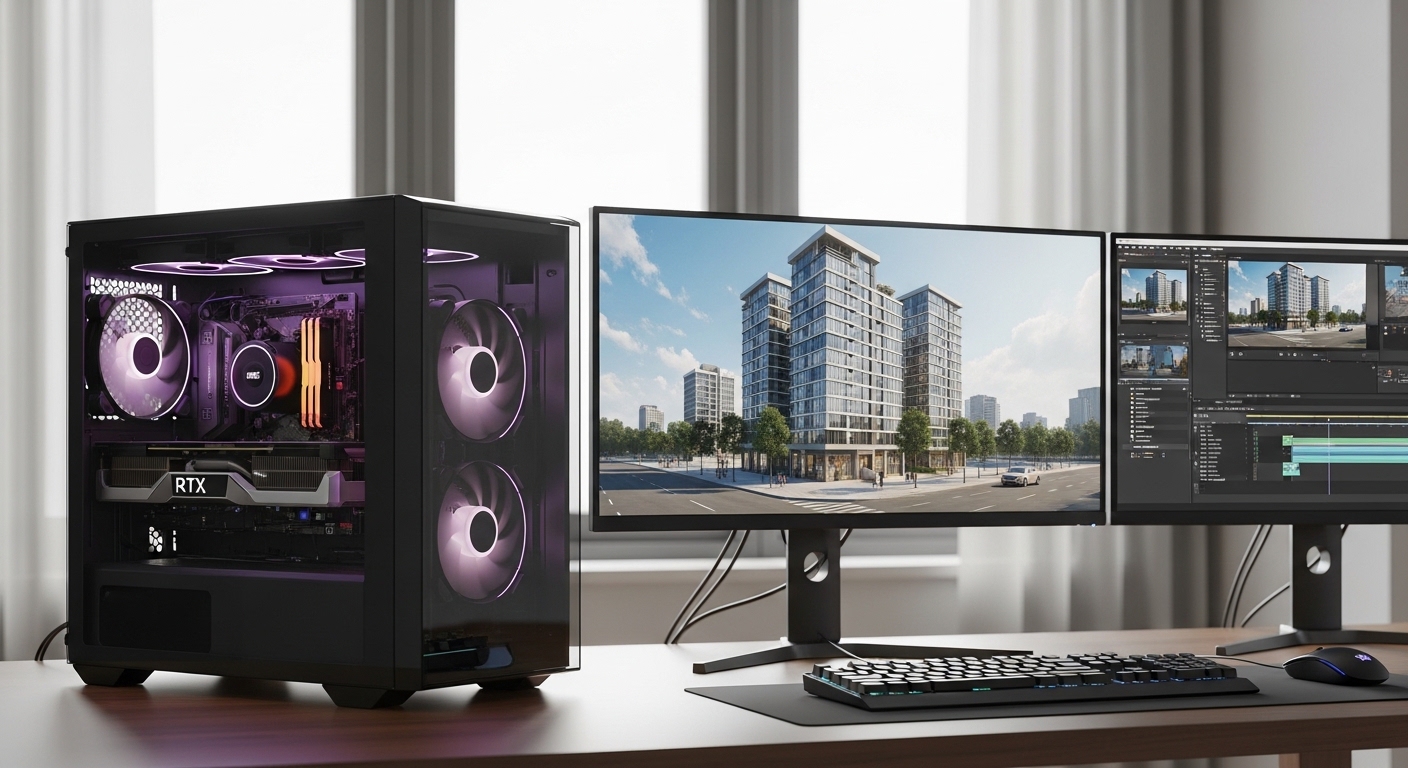 High-End Graphics PC on Rent for Architects & Editors