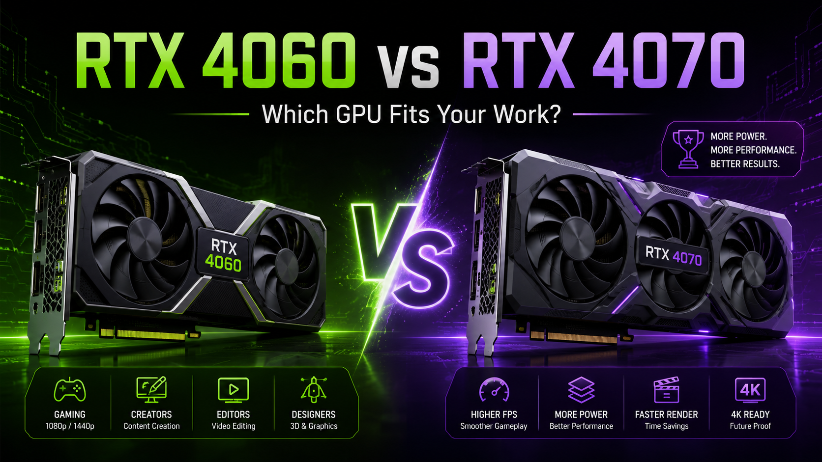 4060 vs 4070 GPU for Work, Gaming, and Creation
