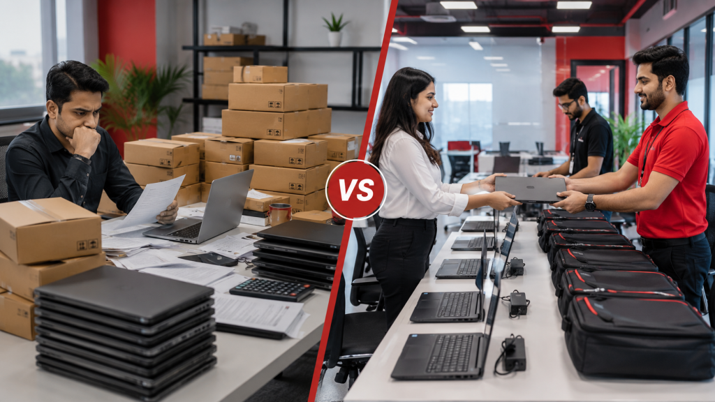 Short-term laptop rental: Buying vs Renting for Project-Based Teams